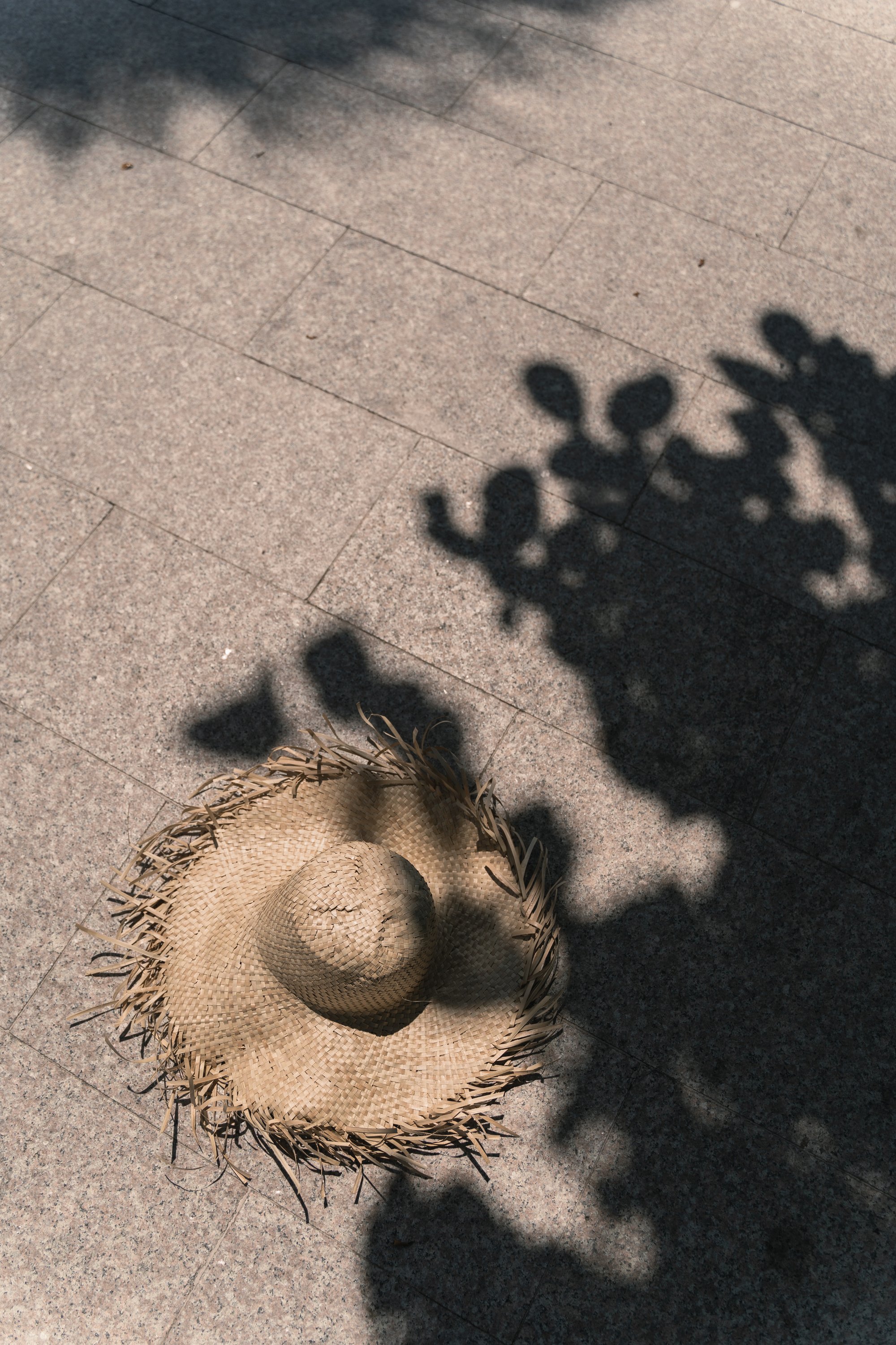 Straw Hat on the Street